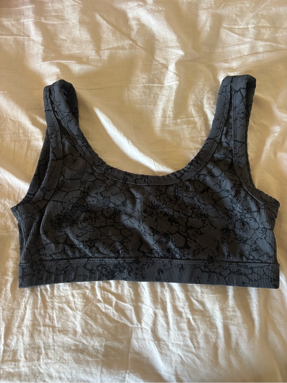 Glyder Black Patterned Sports Bralette